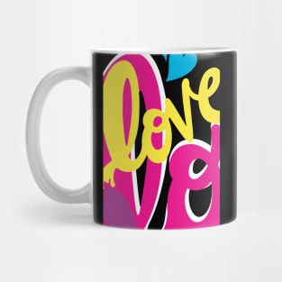 CMYK Love Graffiti for Valentine's Day Mug